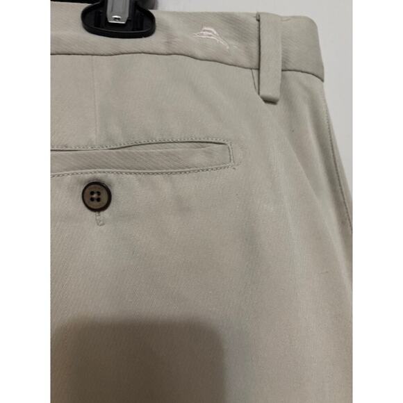 Tommy Bahama Mens Pants Trousers Tan Beige 100% Cotton 38X32 Flat Front - Picture 4 of 7